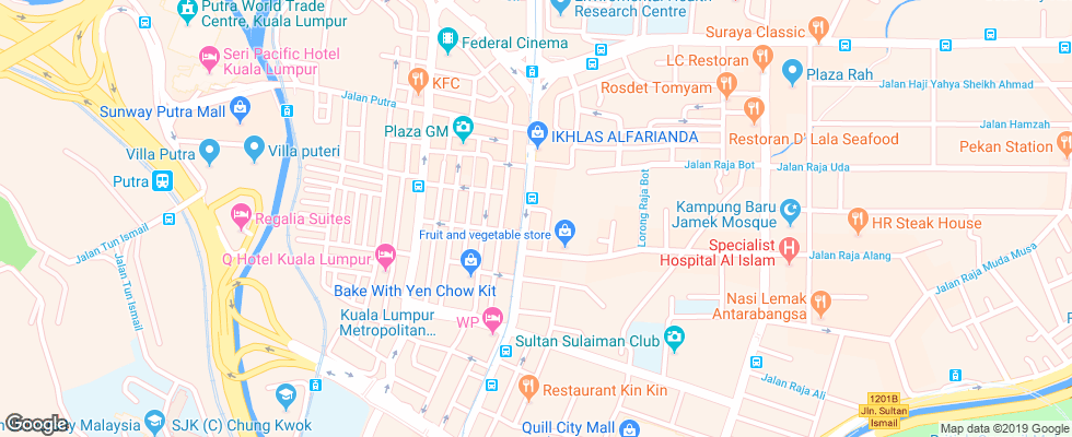 Отель Cititel Express на карте Малайзии