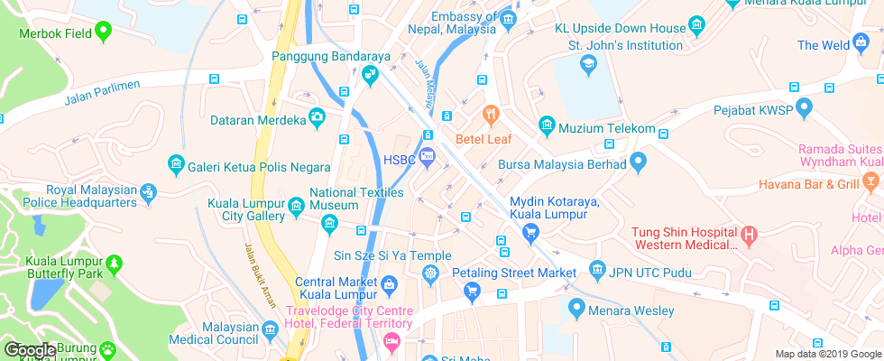 Отель Cosmo Hotel Kuala Lumpur на карте Малайзии
