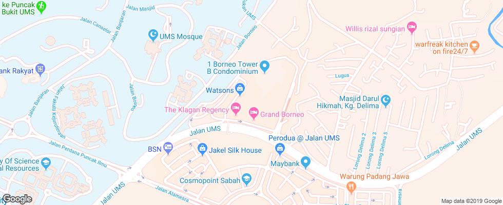 Отель Grand Borneo на карте Малайзии