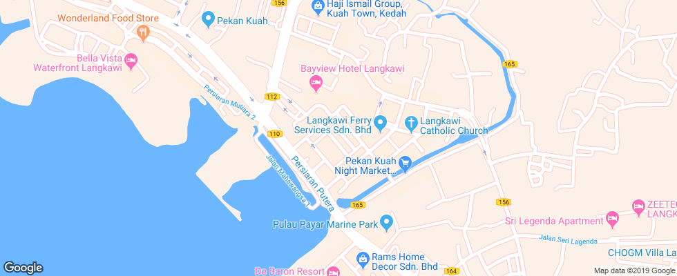 Отель Grand Continental Langkawi на карте Малайзии