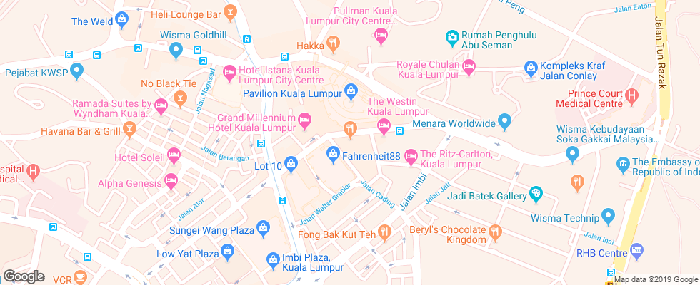 Отель Jw Marriott на карте Малайзии