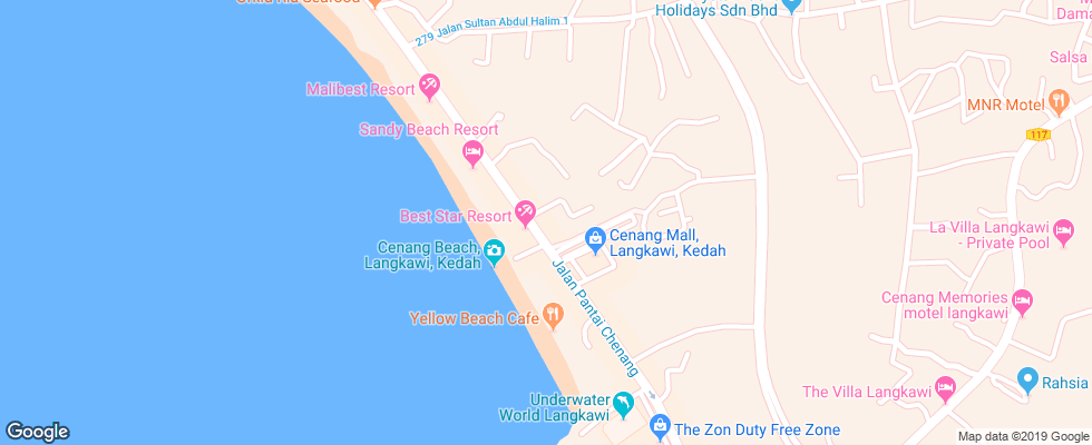 Отель Paretto Seaview Resort на карте Малайзии