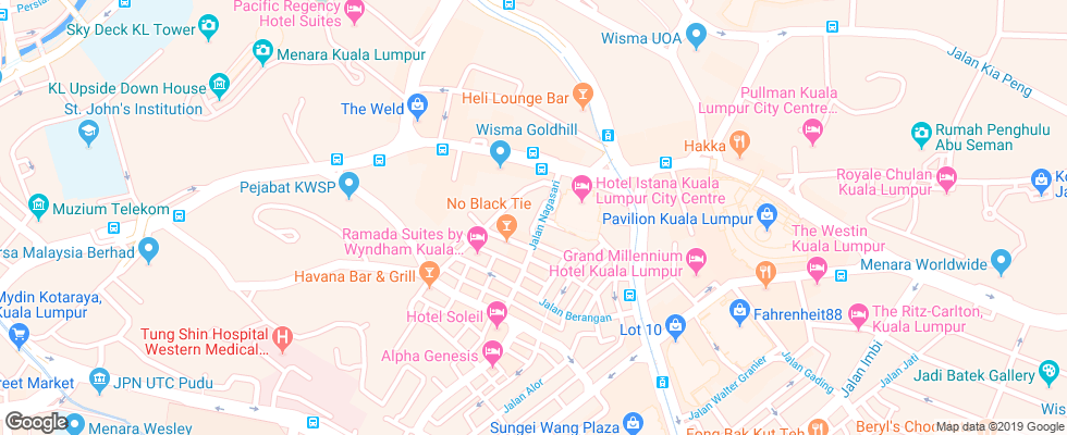 Отель Parkroyal Serviced Suites на карте Малайзии