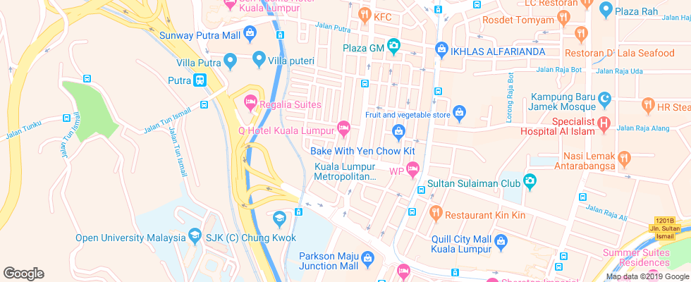 Отель Q Hotel Kuala Lumpur на карте Малайзии