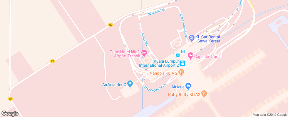 Отель Tune Klia2 на карте Малайзии