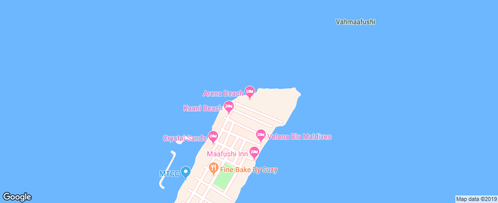 Отель Arena Beach на карте Мальдив