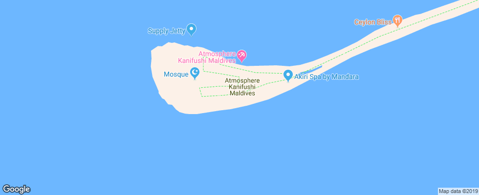 Отель Atmosphere Kanifushi на карте Мальдив