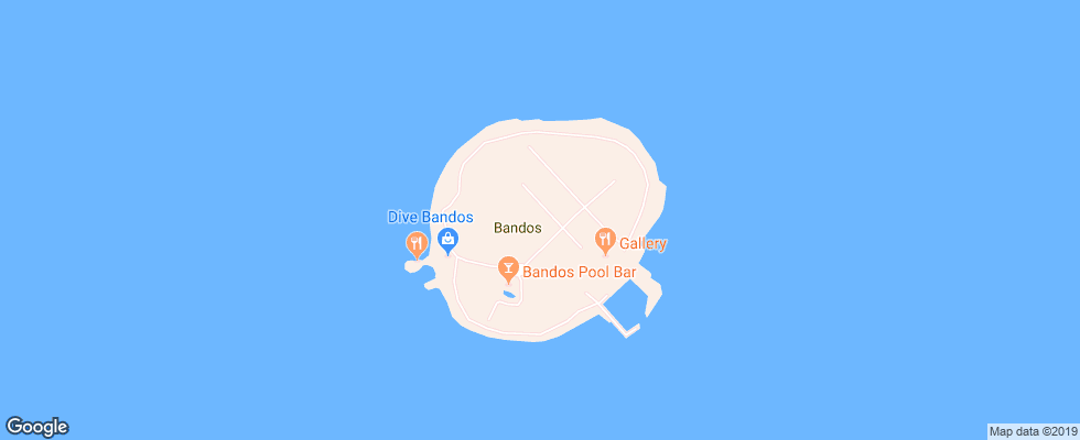Отель Bandos Island Resort на карте Мальдив