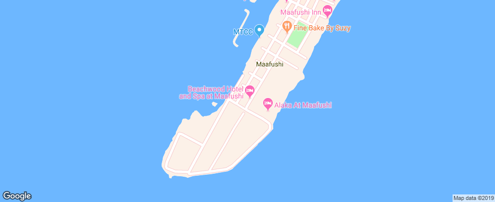 Отель Beachwood Hotel на карте Мальдив