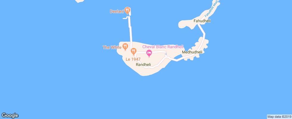 Отель Cheval Blanc Randheli на карте Мальдив