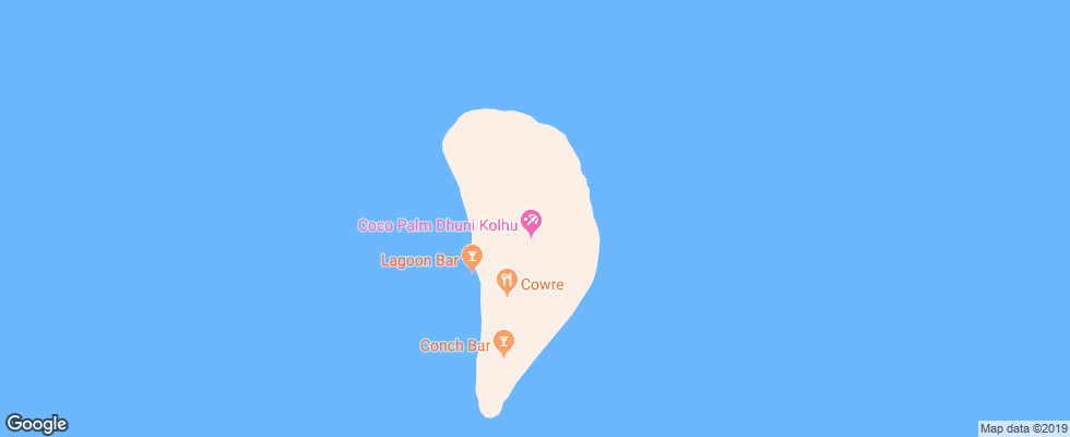 Отель Coco Palm Dhuni Kolhu на карте Мальдив