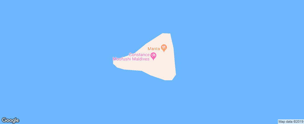 Отель Constance Moofushi Resort на карте Мальдив