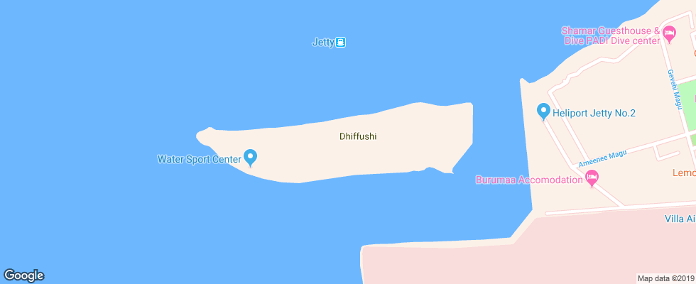 Отель Holiday Island на карте Мальдив