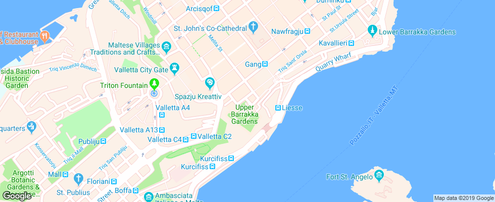 Отель Barrakka Suites на карте Мальты