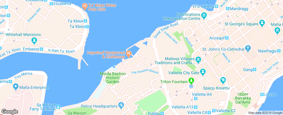 Отель Excelsior Grand на карте Мальты
