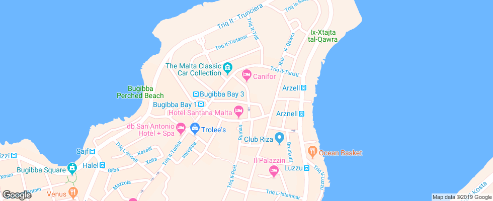 Отель Huli Apartments на карте Мальты