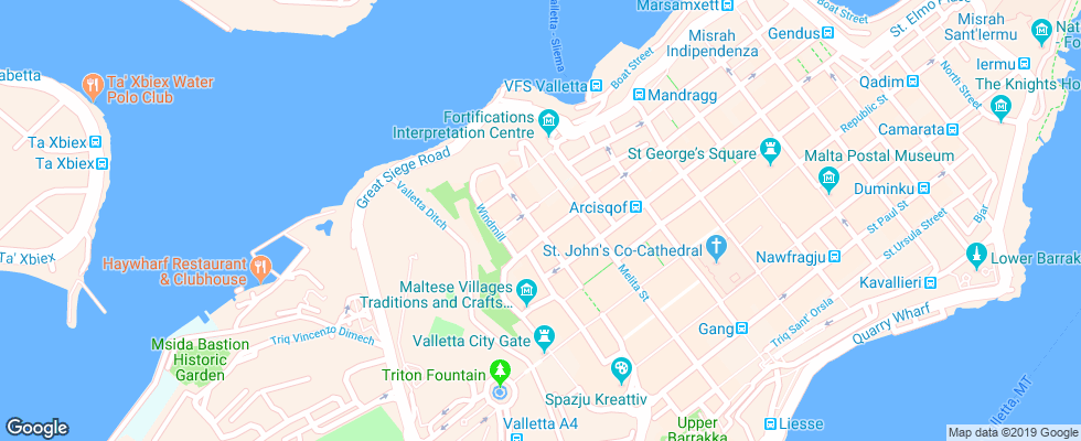 Отель Osborne на карте Мальты