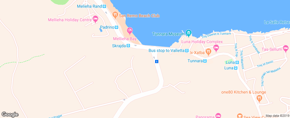 Отель Seabank All Inclusive Resort на карте Мальты