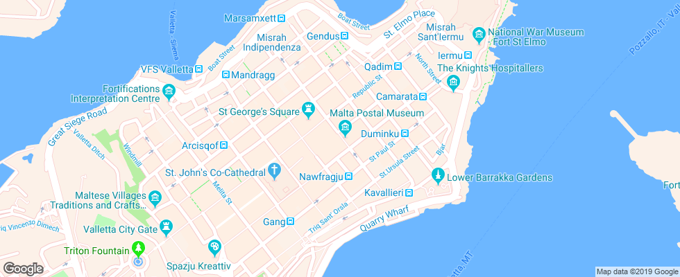 Отель The Saint John на карте Мальты