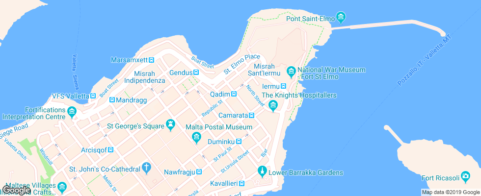 Отель Trabuxu Boutique Living на карте Мальты