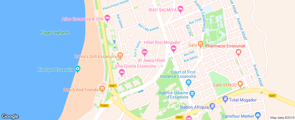Отель Al Jasira Suites & Spa на карте Марокко