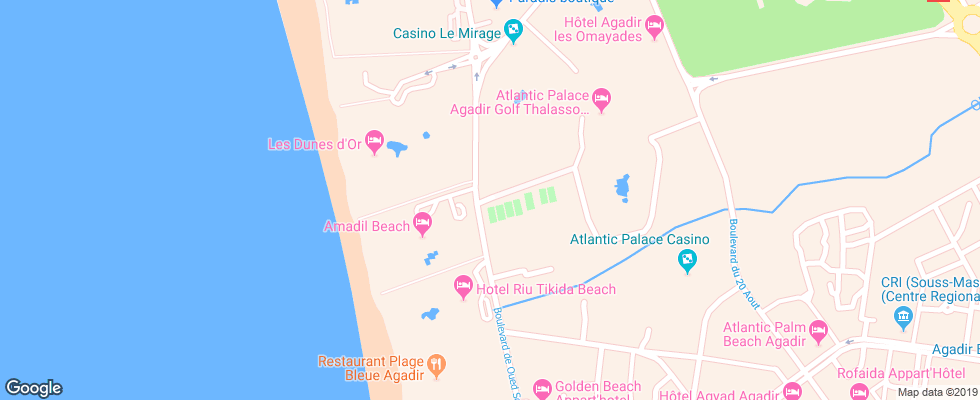 Отель Atlantic Palace на карте Марокко