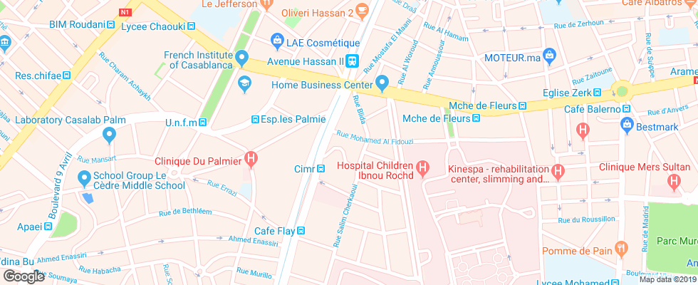 Отель Business на карте Марокко