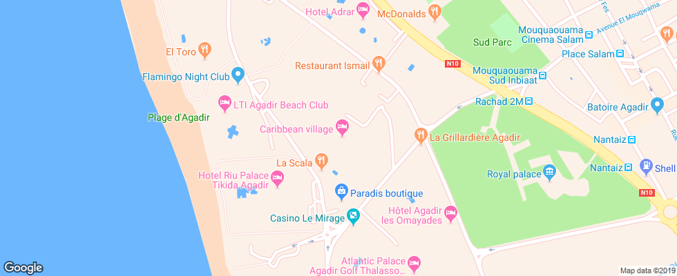 Отель Caribbean Village на карте Марокко