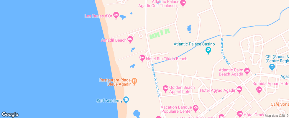 Отель Club Riu Tikida Beach на карте Марокко