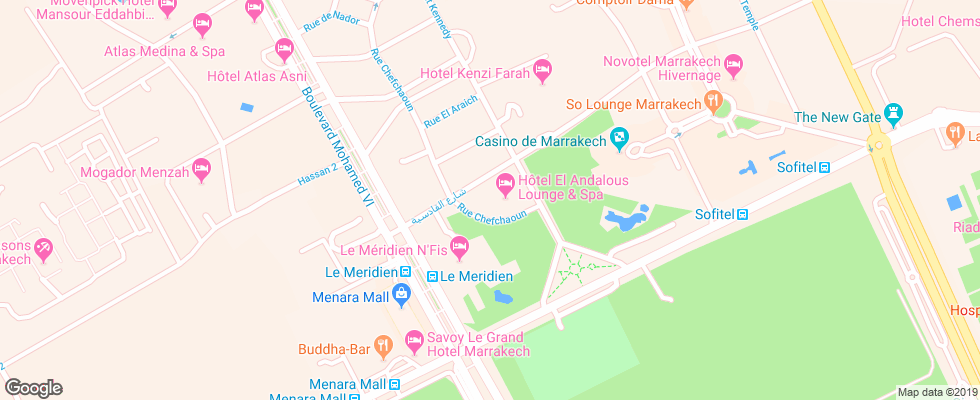 Отель El Andalous на карте Марокко