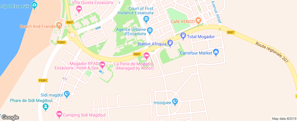 Отель Ibis Moussafir Essaouira на карте Марокко