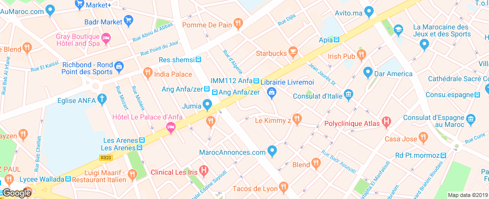Отель Idou Anfa на карте Марокко