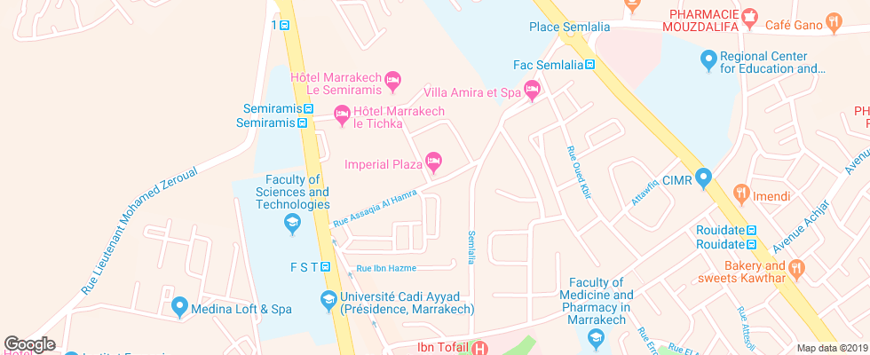 Отель Imperial Plaza на карте Марокко