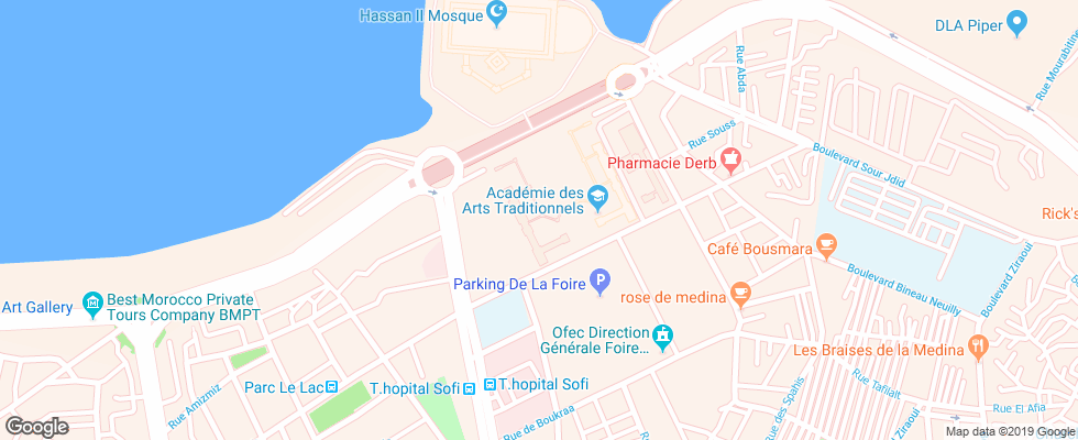 Отель Le Lido Thalasso & Spa на карте Марокко