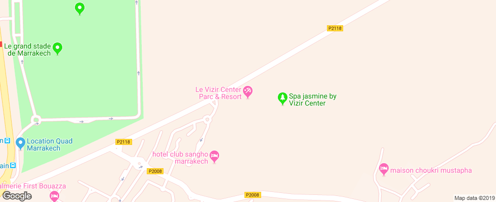 Отель Le Vizir Center Parc & Resort на карте Марокко