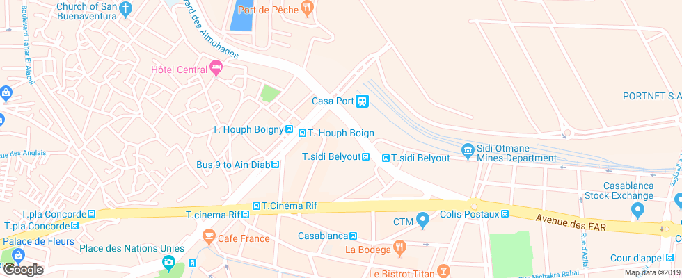 Отель Novotel Casablanca City Center на карте Марокко