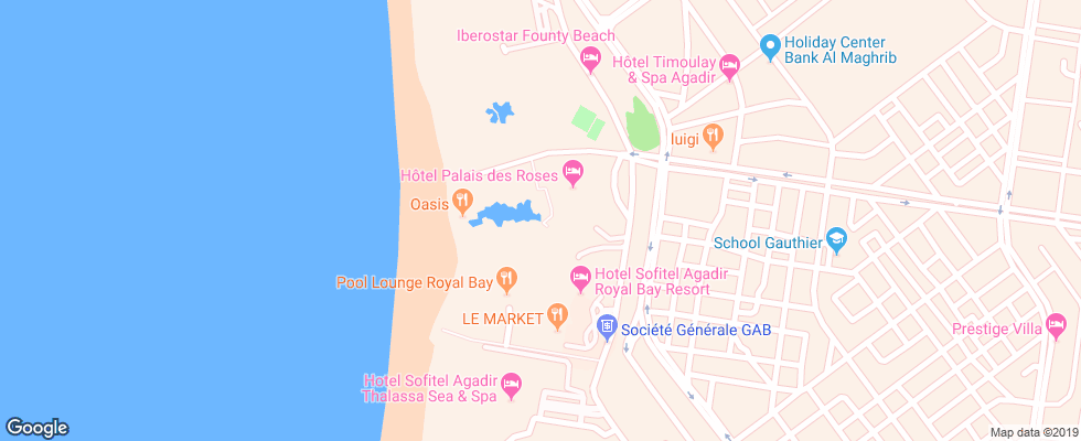 Отель Palais Des Roses Hotel & Spa на карте Марокко