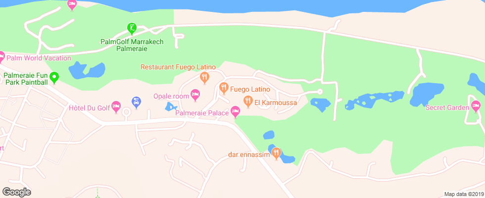 Отель Palmeraie Golf Palace на карте Марокко