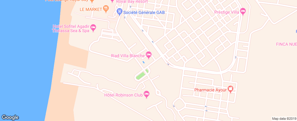Отель Riad Villa Blanche на карте Марокко