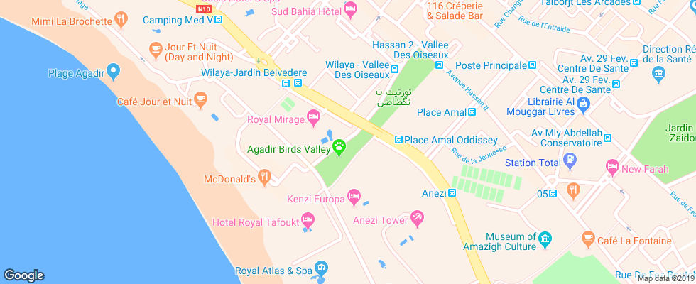 Отель Royal Agadir на карте Марокко