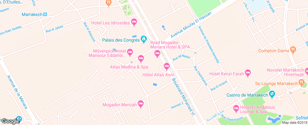 Отель Ryad Mogador Menara на карте Марокко