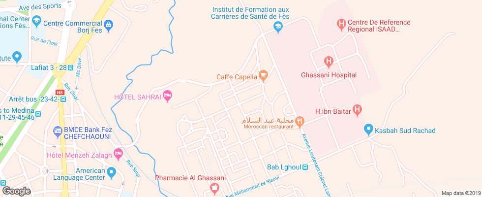 Отель Sahrai Hotel на карте Марокко