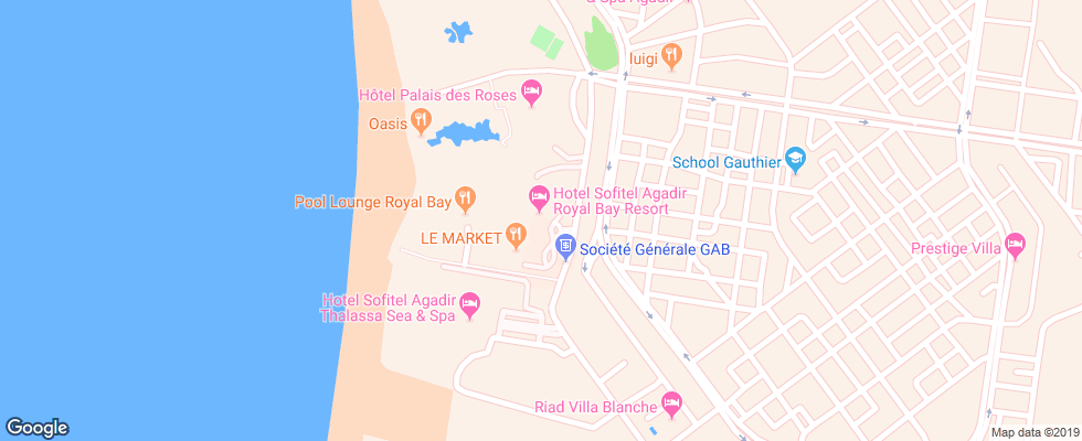 Отель Sofitel Agadir Royal Bay Resort на карте Марокко