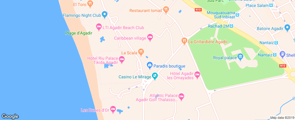 Отель Tamlelt на карте Марокко