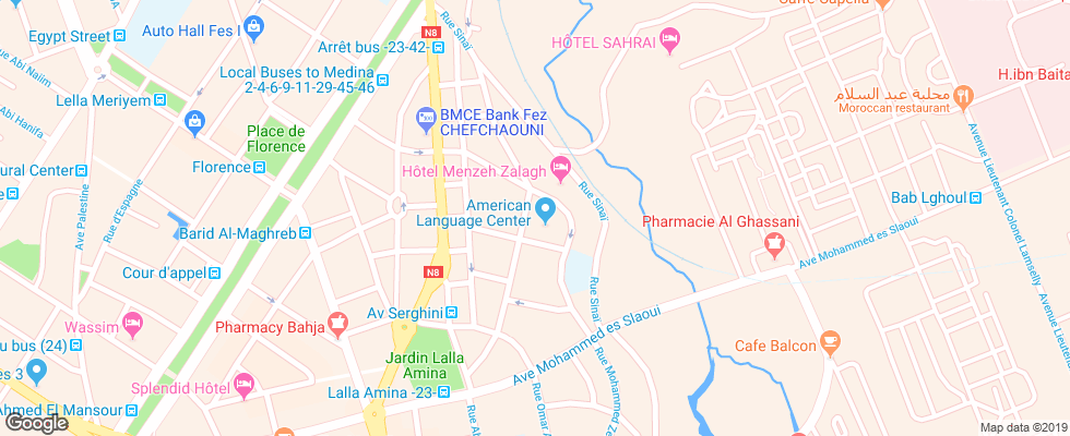 Отель Zalagh Parc Palace на карте Марокко