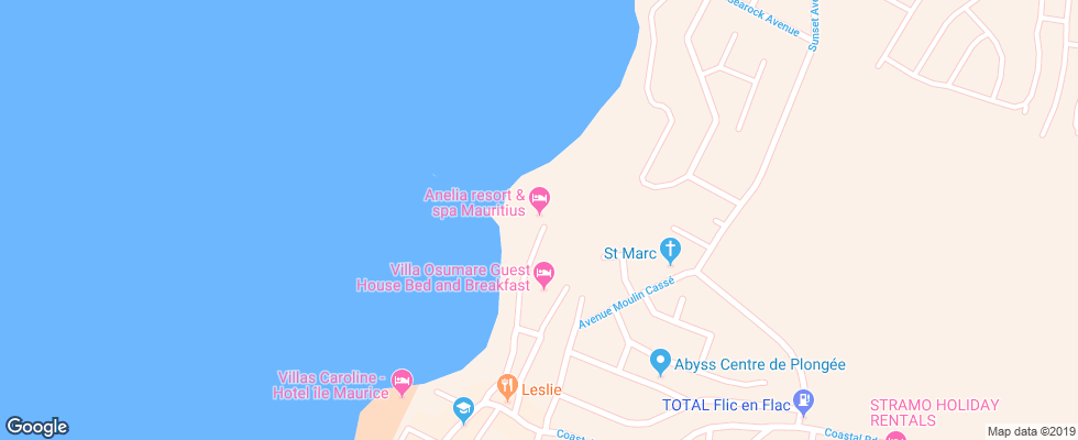 Отель Anelia Resort & Spa на карте Маврикия