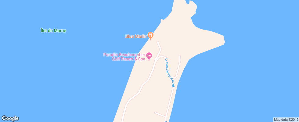 Отель Dinarobin Hotel & Spa на карте Маврикия