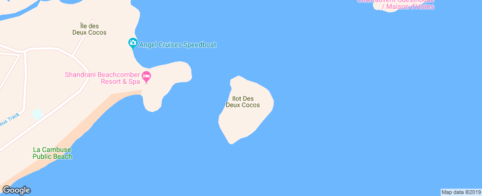 Отель Ile Des Deux Cocos на карте Маврикия