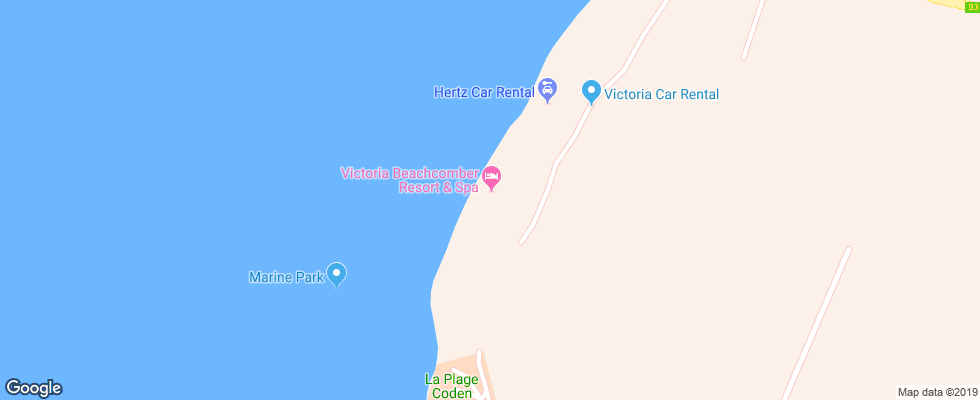 Отель Victoria Beachcomber на карте Маврикия