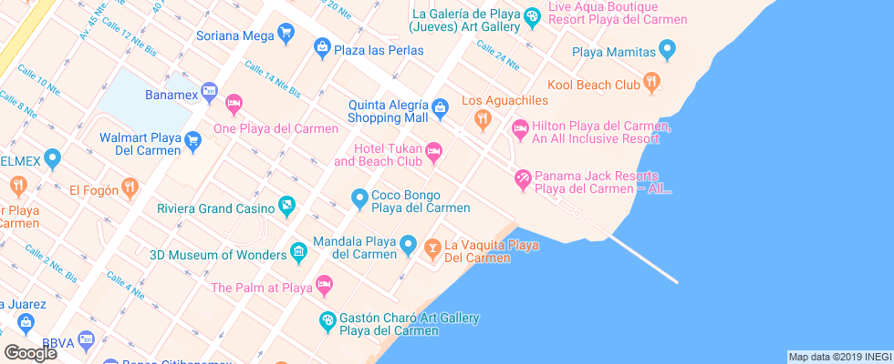 Отель Acanto Boutique Hotel на карте Мексики